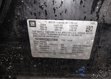 2014 Chevrolet Silverado 1500 2Lt z USA, uszkodzony, nr VIN 1GCVKRECXEZ373895